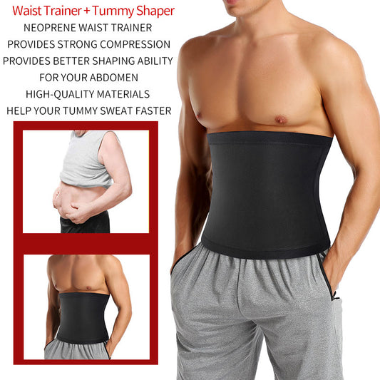 Sauna waist trainer for men during fitness training