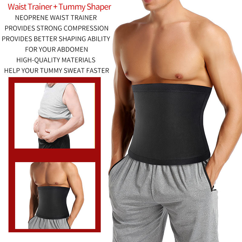 Sauna waist trainer for men during fitness training