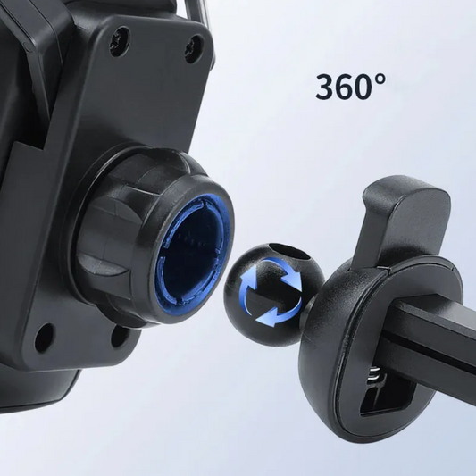 360 degree car phone holder with racing seat design