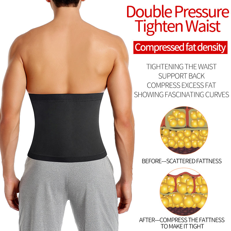 Sauna waist trainer for men during fitness training