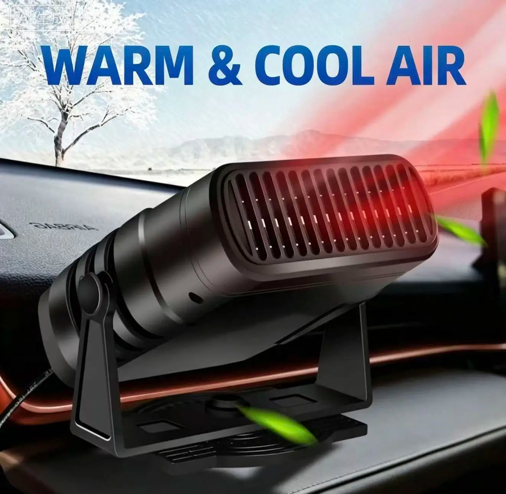 Portable 120W 12V Car Heater Fan Fast Heating Windshield Defrost Defog 360° Adjustable Swivel Base Winter Heating Accessory ZenStride