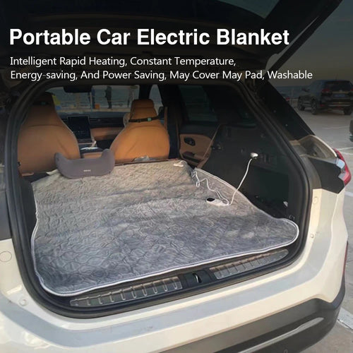 12V Heating Mat Plush Thicker Heated Heater Mattress Thermostat Travel Winter Body Warmer For RV SUVs Car Electric Blanket ZenStride