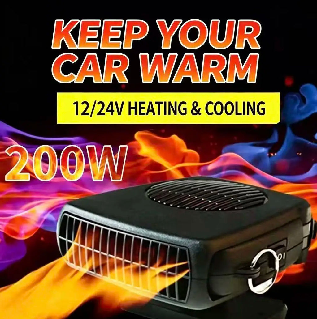 Portable 120W 12V Car Heater Fan Fast Heating Windshield Defrost Defog 360° Adjustable Swivel Base Winter Heating Accessory ZenStride