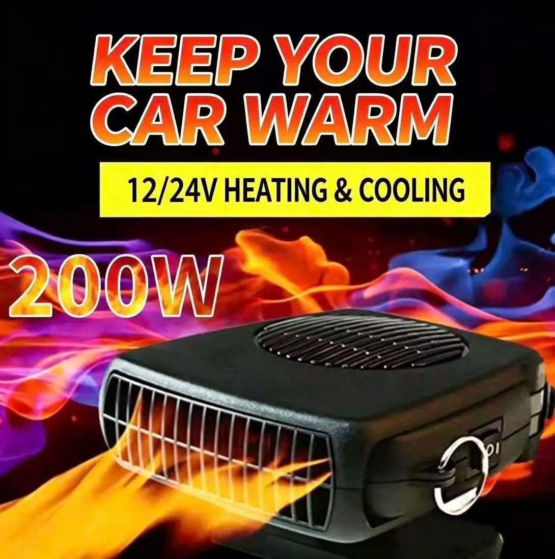 Portable 120W 12V Car Heater Fan Fast Heating Windshield Defrost Defog 360° Adjustable Swivel Base Winter Heating Accessory ZenStride
